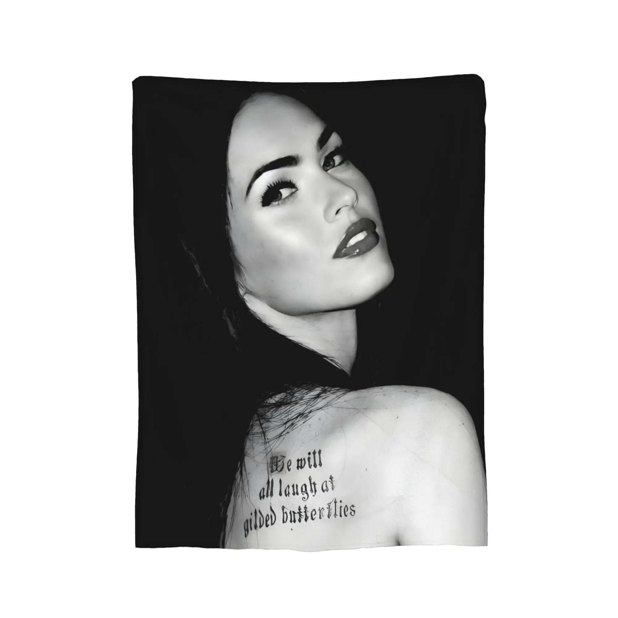 Megan Fox Blankets Velvet  Soft Throw Blankets for Airplane Travel Bedroom Quilt