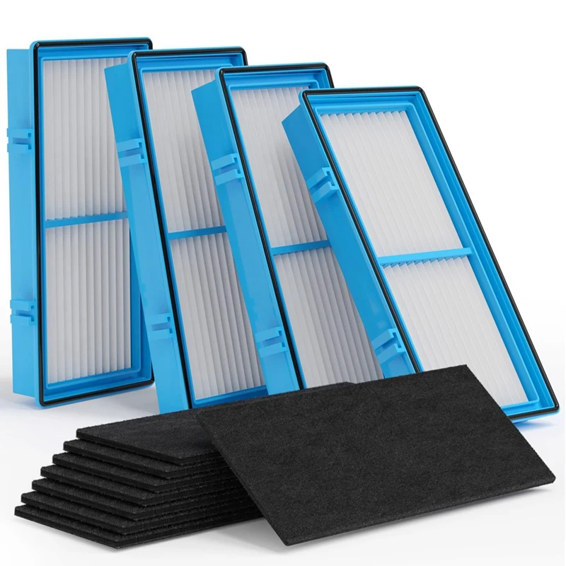 

Filter Plastic 4 True HEPA Filters + 8 Carbon Booster Filters For Holmes AER1 HAPF30 Air Puri-Fiers