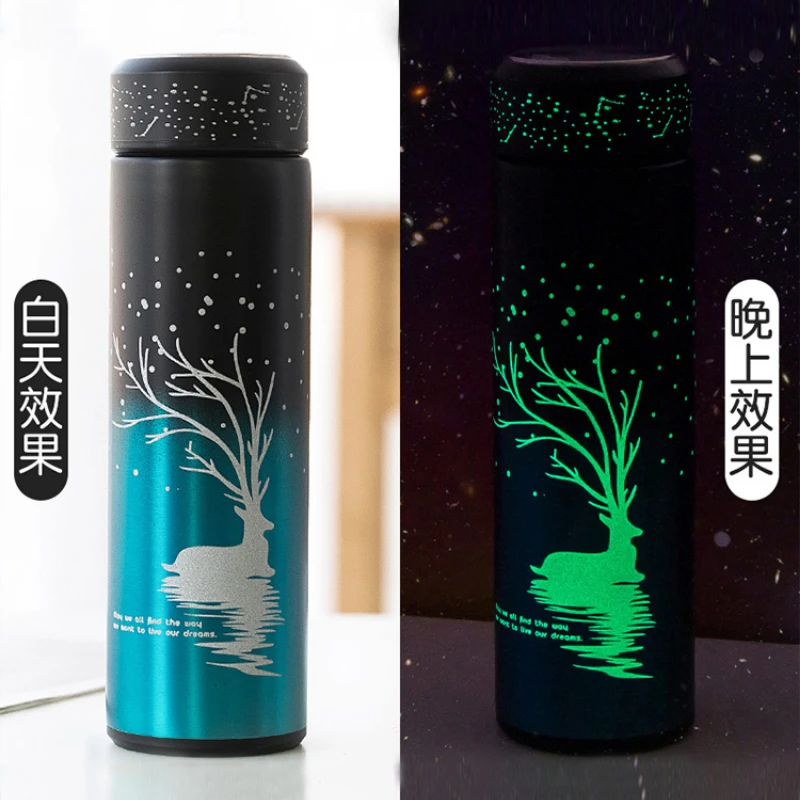 

Starry Night Glow Thermos Cup Special Water Cup For Boys Pupils And Children To School Women's High Beauty Men's Luminous Cup