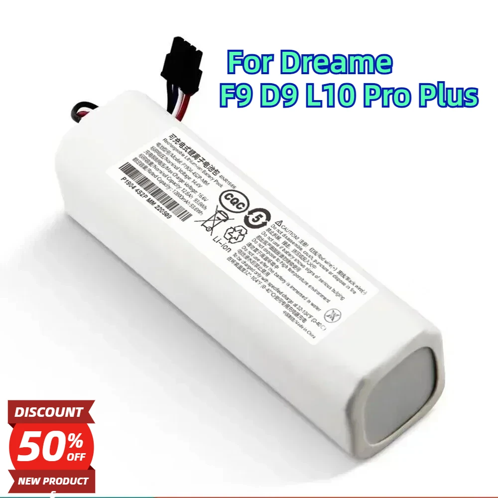 Original 14.4V 12800mAh P2008-4S2-MMBK Replacement Battery For Dreame F9 D9 L10 Pro Plus RLS3 RLS5 RLS5L RLS5D Accessories Parts