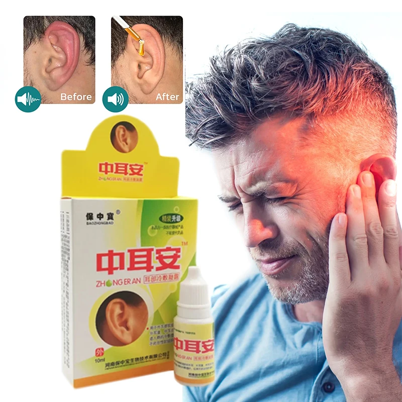 10ml Ear Ringing Relieving Drops Relieve Deafness Tinnitus Itching Earache Health Care Treatment Ear Hard Hearing Tinnitus Oil