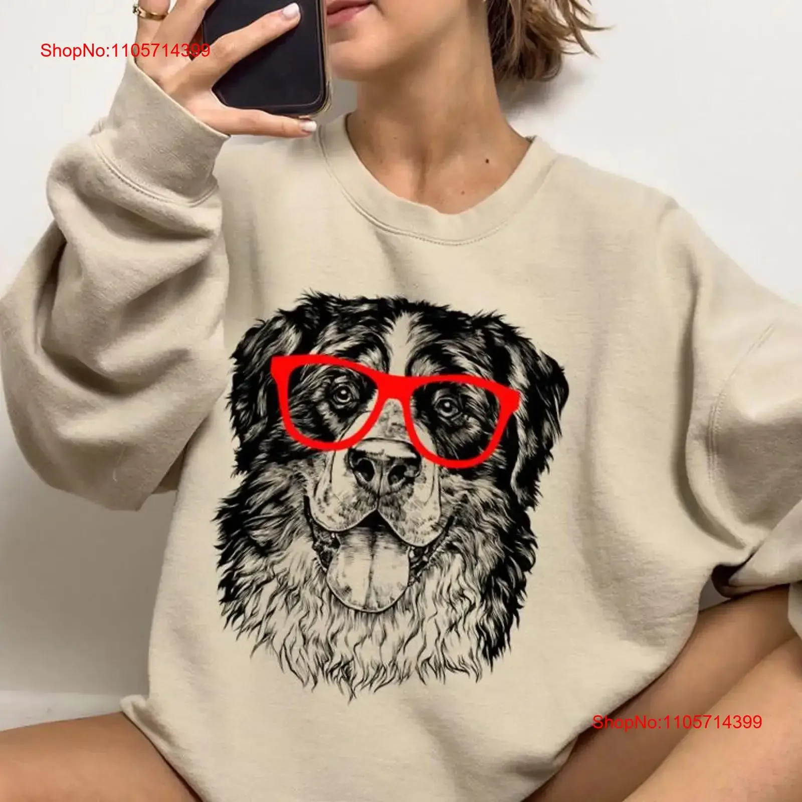 Bernese Mountain Dog T Shirt Berner Mom SweaT Funny Cute BMD Owner for Dad Lover vintage Washed Breathable Soft Unisex homme