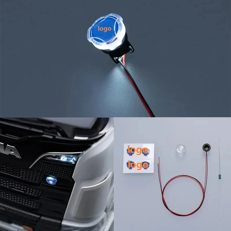 

Chicken Head Glow Icon LED Front Face Light for 1/14 Tamiya RC Truck Trailer For Scania 770S 56368 56371 RC Car Parts