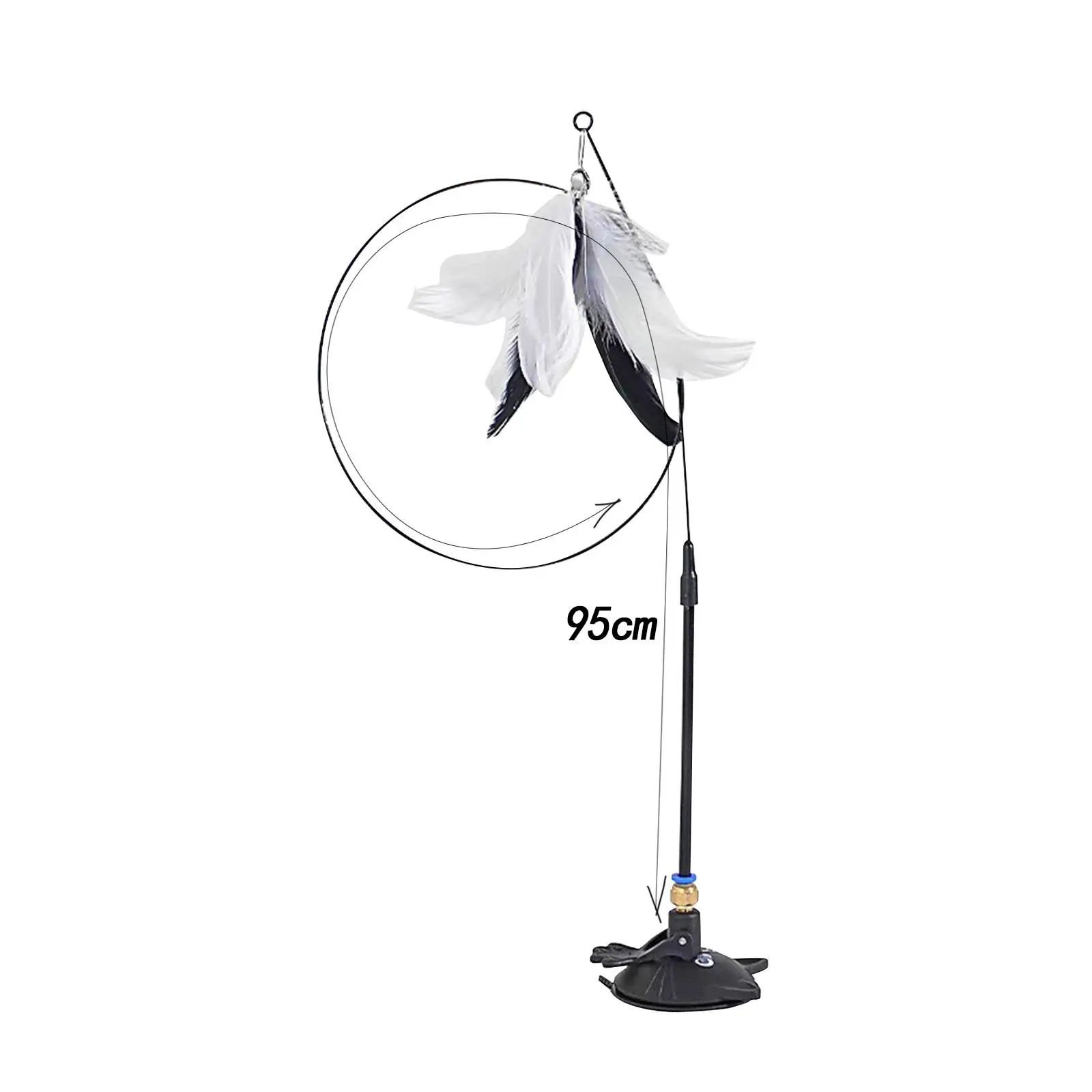 Jouet de anciers de chat avec ventouse, jouet d'exercice domestique, jouets de plumes portables pour animaux de compagnie, jeu d'exercice pour chatons