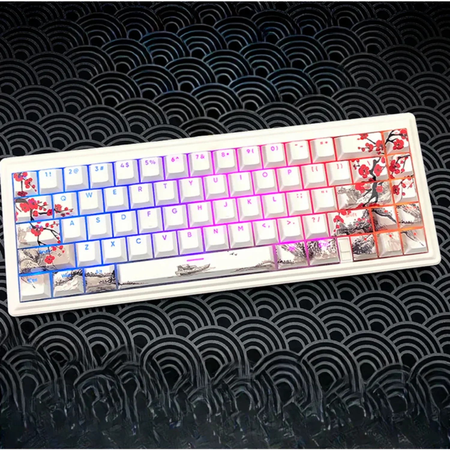 Imagem -02 - Molgria-keycaps Conjunto para Gaming Teclados Mecânicos Pbt Personalizado Oem Outline Fonte Japonesa com Keycap Puller 135