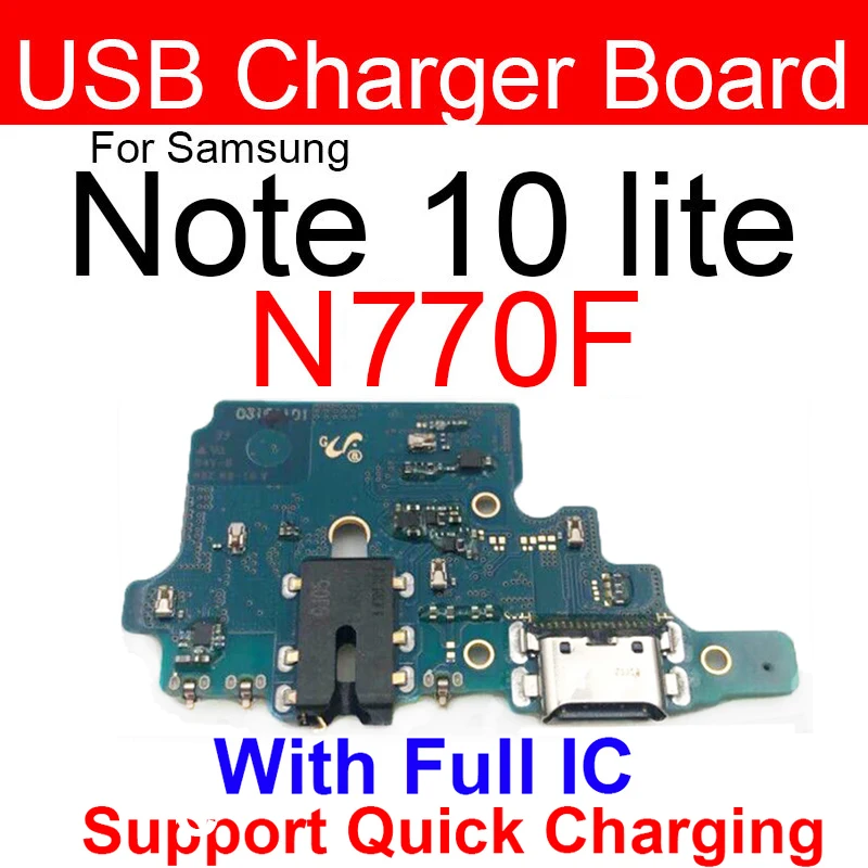 USB Charging Port Jack Board For Samsung Galaxy Note 10 Lite N770F SM-N770F/DS SM-N770F/DSM USB Charger Connector Board