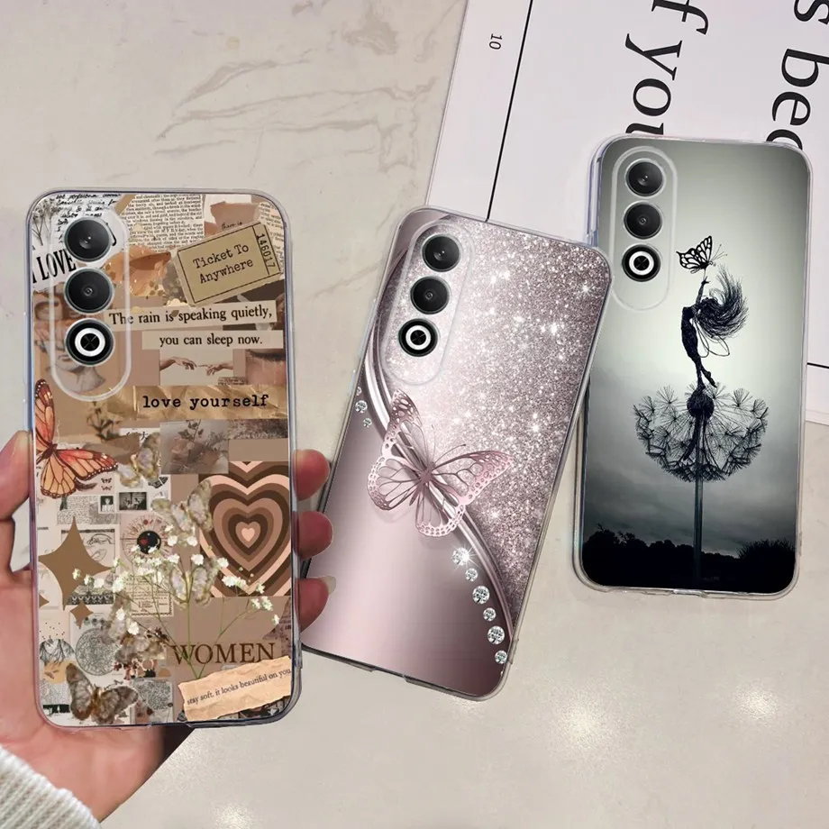 For OnePlus Nord CE4 Case Protect Back Cover for OnePlus Nord Oneplus 6 6T Coque Clear Soft Silicone Funda Flower Butterfly Capa