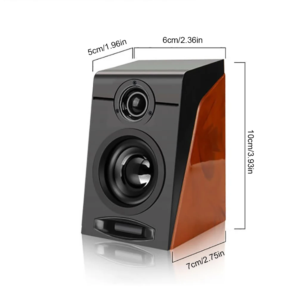 2 Pcs Computer Subwoofer Speaker Music Player Tool Multimedia Speakers PC Gaming Supply Widely Usage Sound Box Household Studio