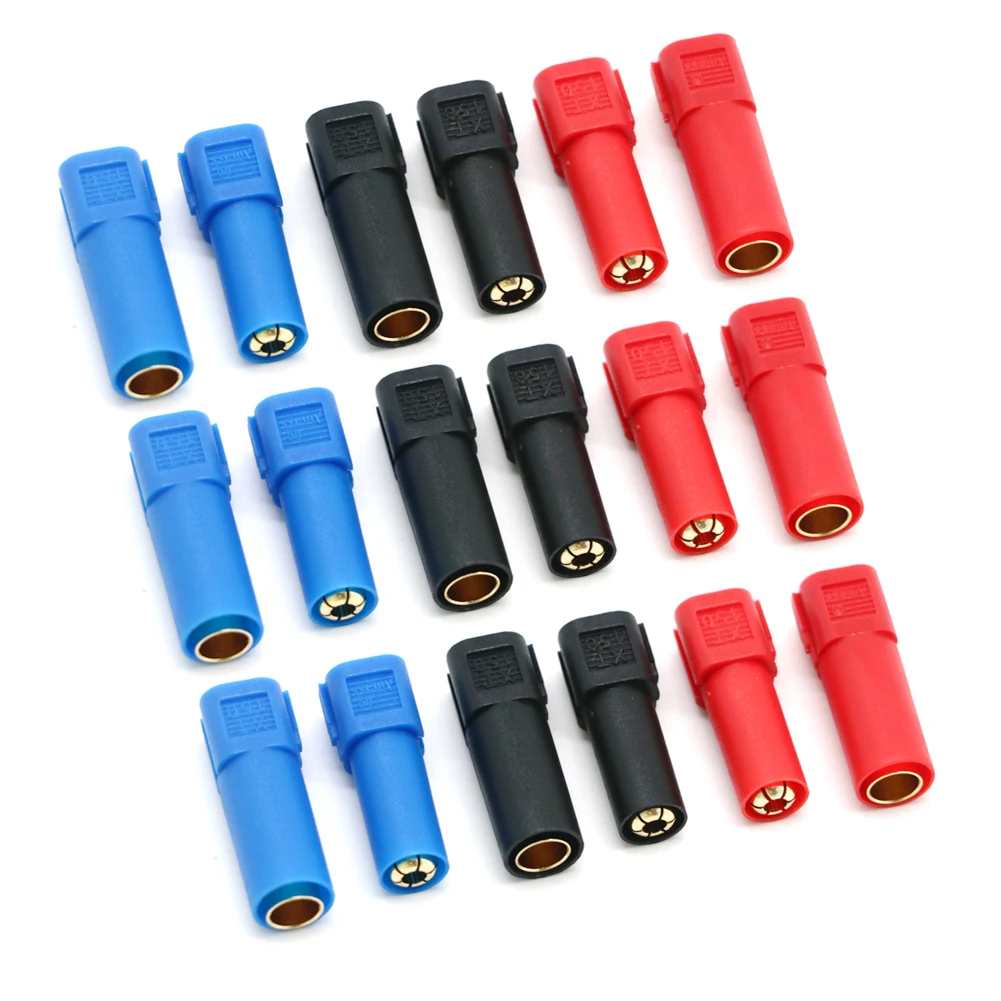 30 Pair Amass XT150 Gold-Plated Male And Female Bullet Connectors with Protective Hub 6.0mm for Electronic Components