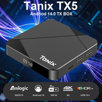 Original TANIX TX5 Amlogic S905Y5 Android14 4K Video LAN Wifi6 BT5.0 Voice Assistant Remote Control Media Stick Smart TV Box