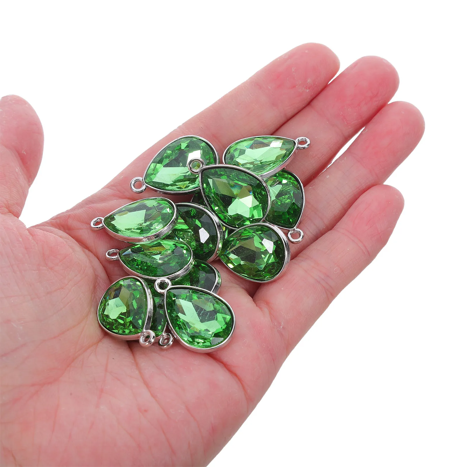 

20 шт. стеклянных подвесок-капель — бусины в форме капли для изготовления украшений своими руками — аксессуары для создания ожерелий, серег, браслетов