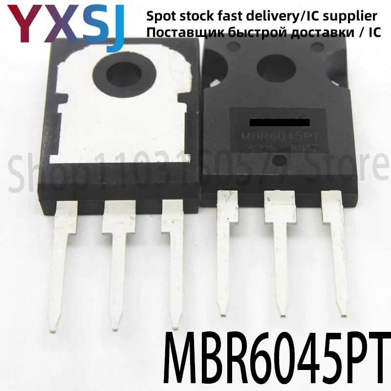 5piece MBR6045PT Schottky diode 60A/45V direct plug 3 pins 60A 45V high power package TO-247