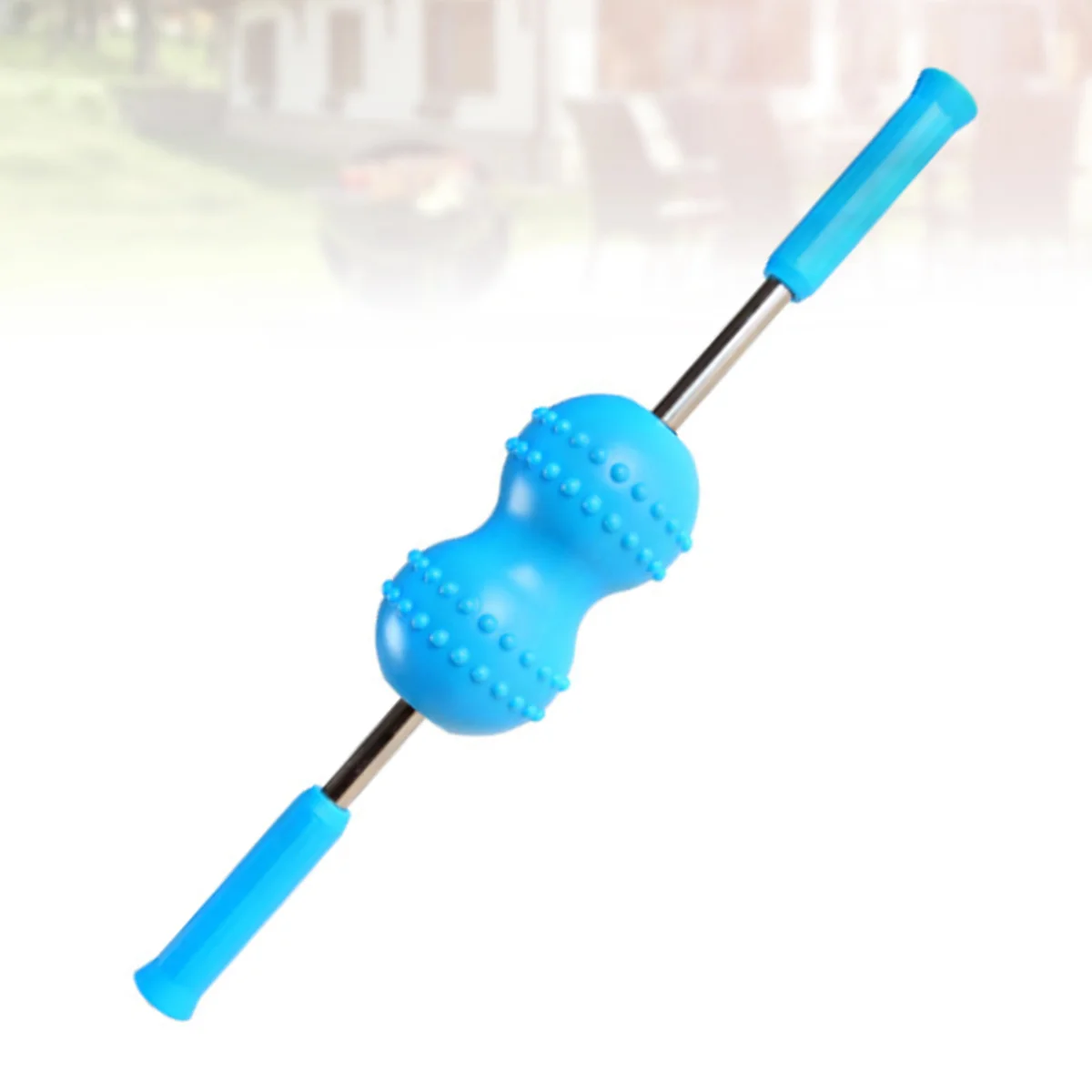 Rolo de massagem para pescoço massageador vara roda de rolagem azul ferramenta de massagem bola de rolamento