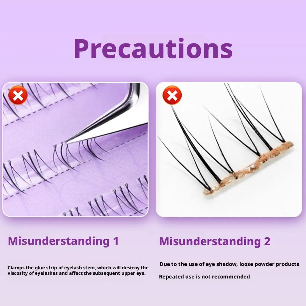 Self-adhesive Glue-free False Eyelashes - Winged Fluffy Natural Thick, Solves Glue Mess & Hard Application, Reusable, Enlarges