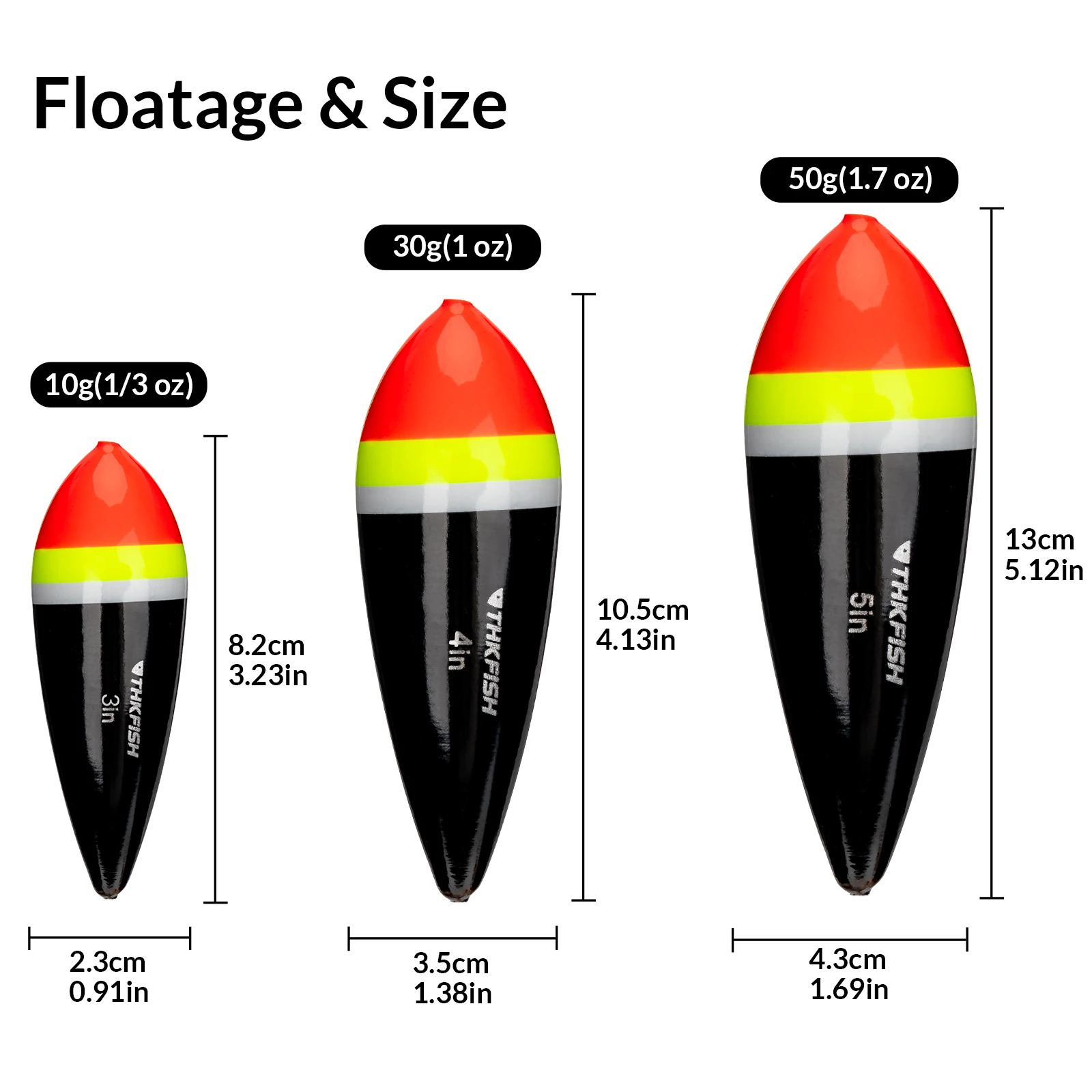 QualyQualy 4pcs 4in Fishing Floats Slip Bobbers 3in 5in Drift Tube Plastic Sliding Bobber Floating Fishing Buoys For Carp