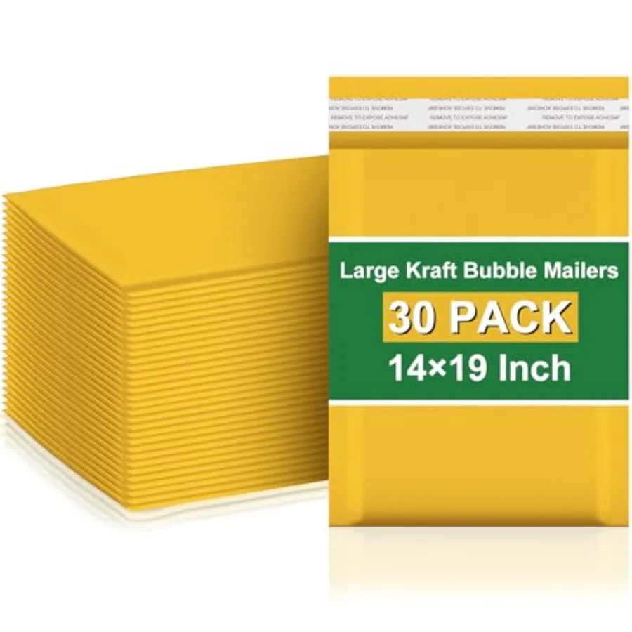 

30 Pcs Etra Large Bubble Mailers Resealable Padded Envelopes Waterproof Shipping Bags Poly Padded Mailers Bulk for Mailing Pack