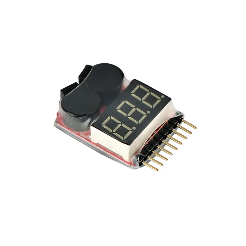 

20PCS model aircraft lithium battery low voltage alarm 1-8s battery two-in-one voltage and power display, buzzer