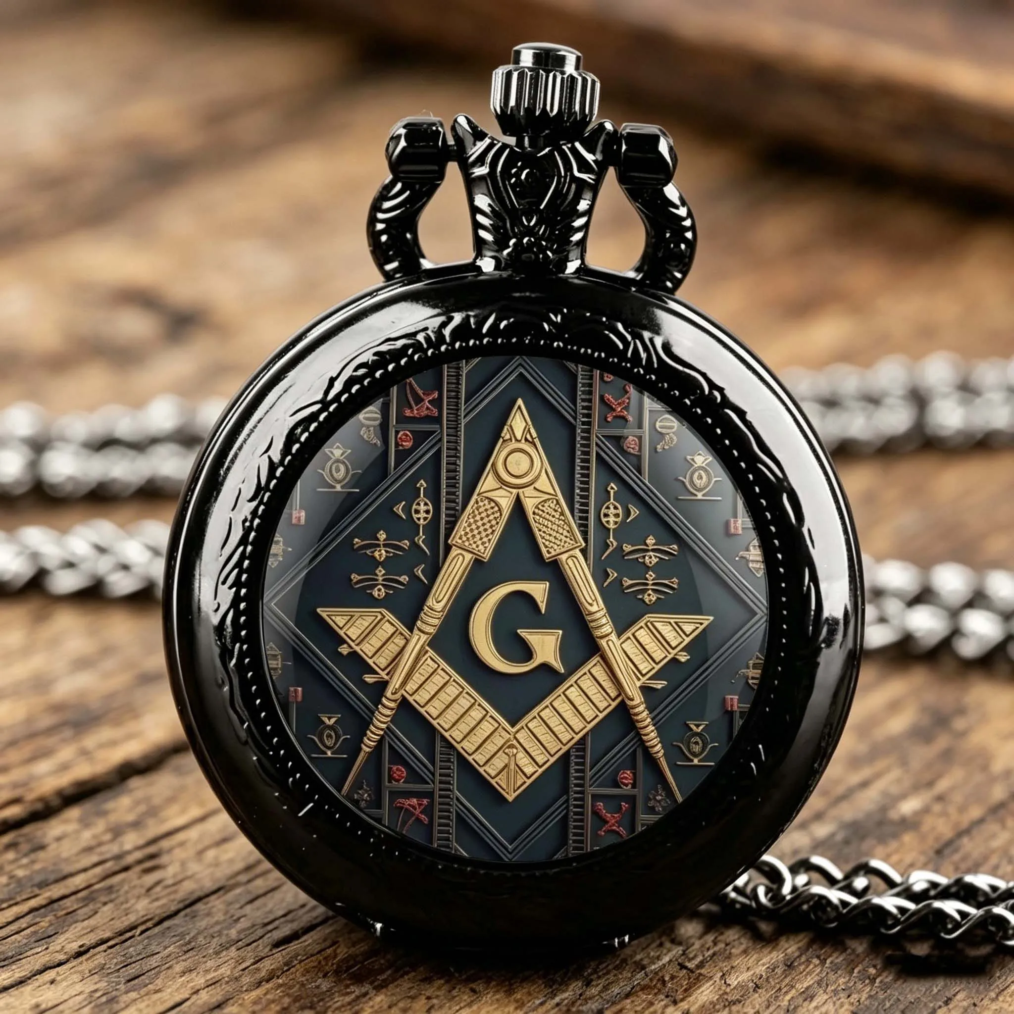 

Vintage Theme Pendant Glass Dome Pocket Watch Souvenir Chain Clock Arabic Numerals with Personality Gift for Women Men Children