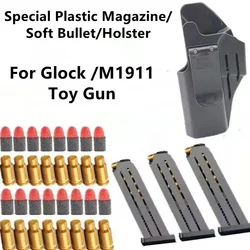 Universal Toy Gun Acessórios, balas macias conchas, revistas Glock M1911, peças de pistola Desert Eagle, sem arma