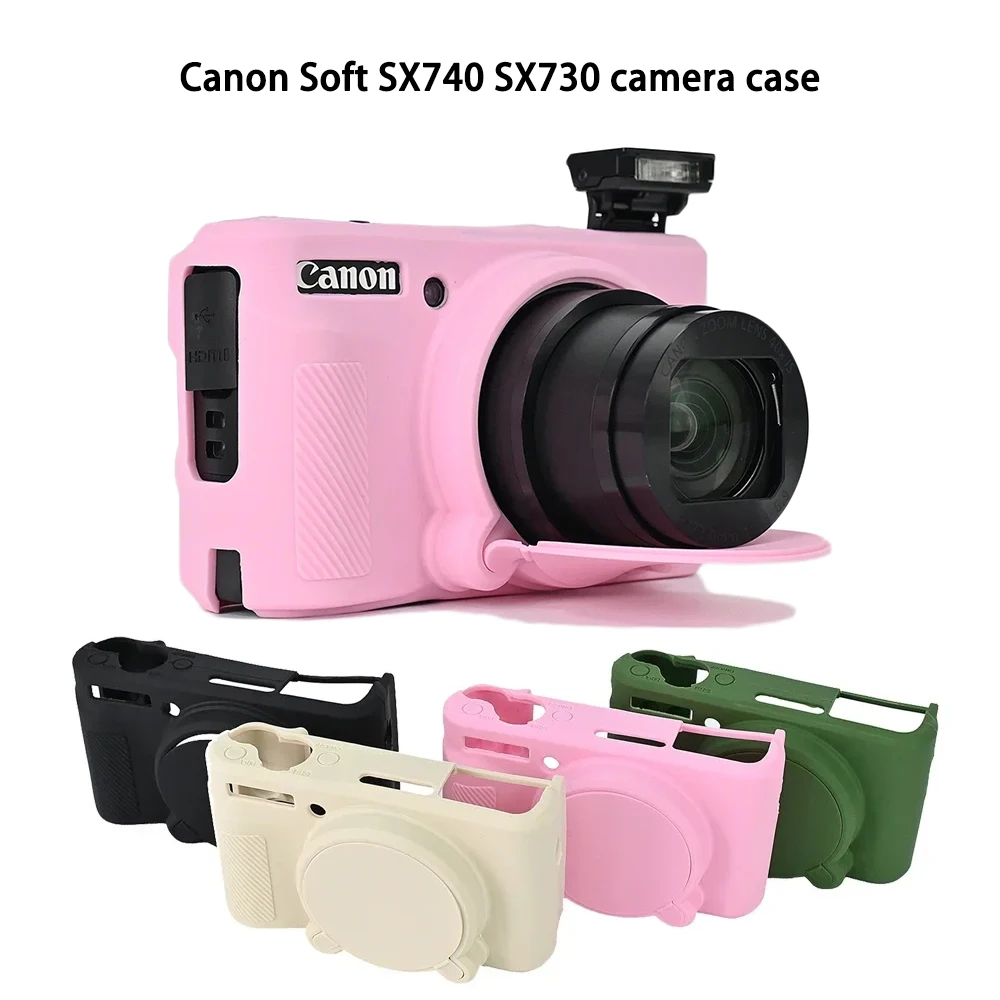 Soft SX740 silicone Case Camera Bag Skin For Canon PowerShot SX730 SX740 SX740HS Rubber Camera case Protective Cover Skin