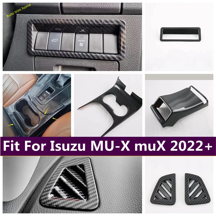 

Air Outlet AC Vent Decoration Frame Head Light Lamp Switch Button Water Cup Holder Cover Trim Fit For Isuzu MU-X muX 2022 2023