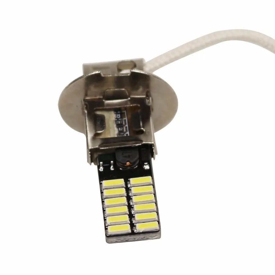 

12V 6500K H3 LED Fog Light Bulbs 24smd Car Fog Lamp Retrofit Bright White Beam