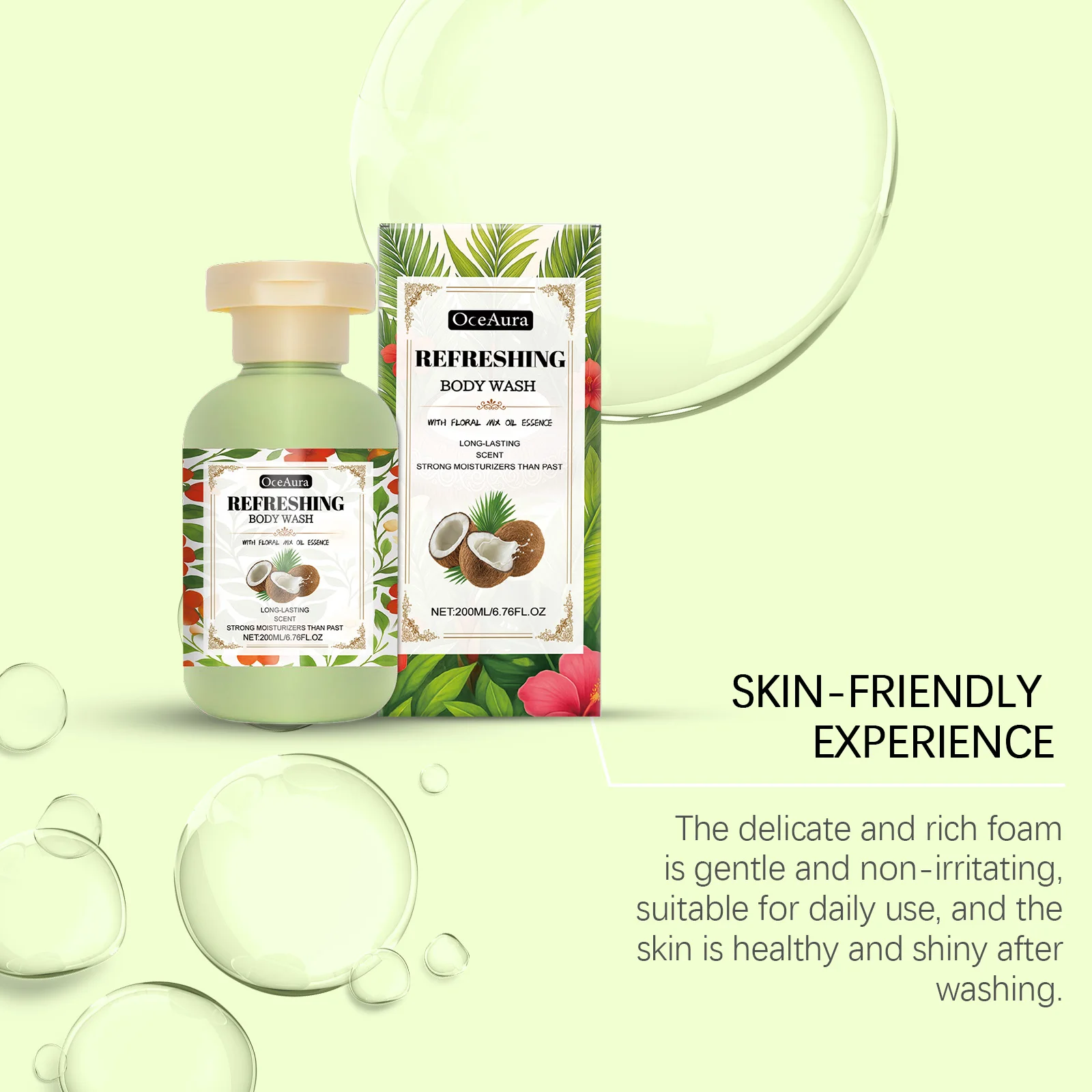 Fragrance Body Wash Leave Fragrance Oil Control Skin Exfoliator Refreshing Deep Moisturize Brighten Fragrance Shower Gel