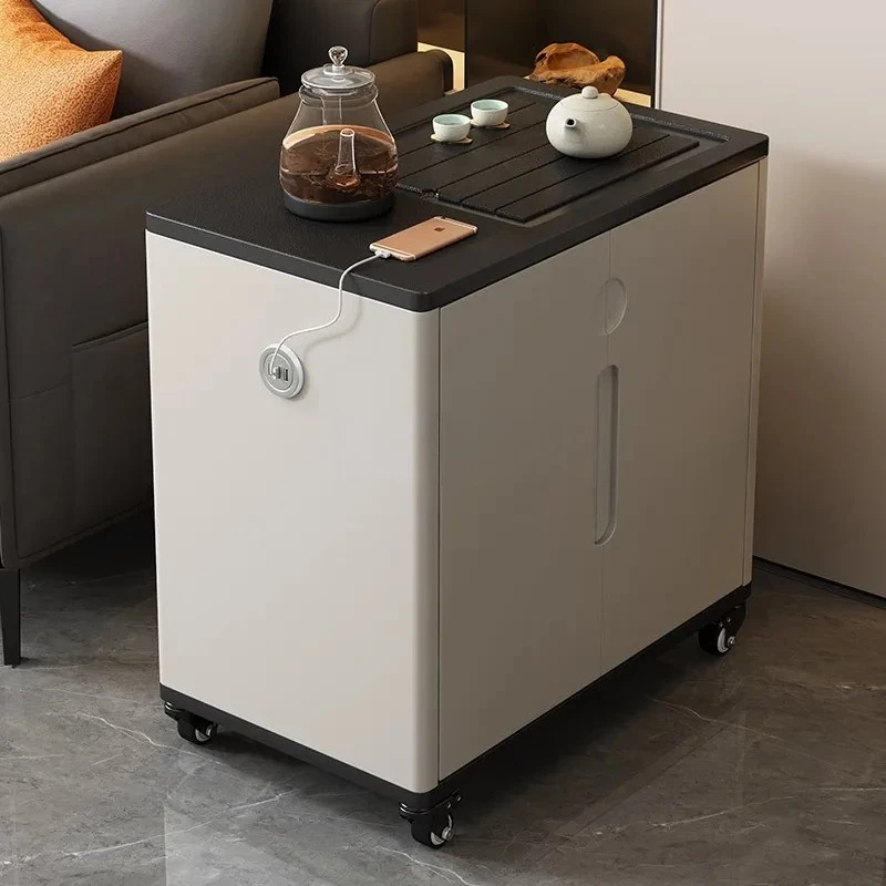 طاولة شاي متحركة من Wujinshi، طاولة جانبية صغيرة للشقة، طاولة قهوة متعددة الوظائف #3