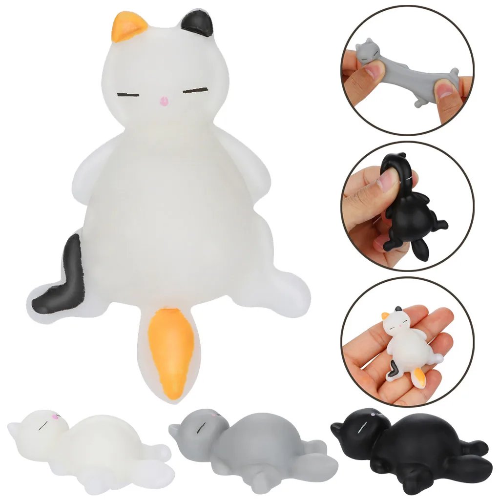 Kawaii Anti Stress Ball Cat Squeeze Toy Squishy Decompression Toy Creative Children's Toys Cute Desktop Decor Stress Relief Toys