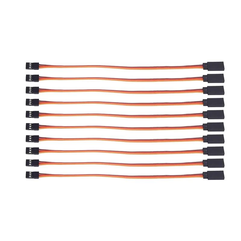 

10 Pieces Of Male-To-Female Servo Extension Cords For RC Futaba's JR Remote Servo Extension Cord Wire And Cable (500 Mm)