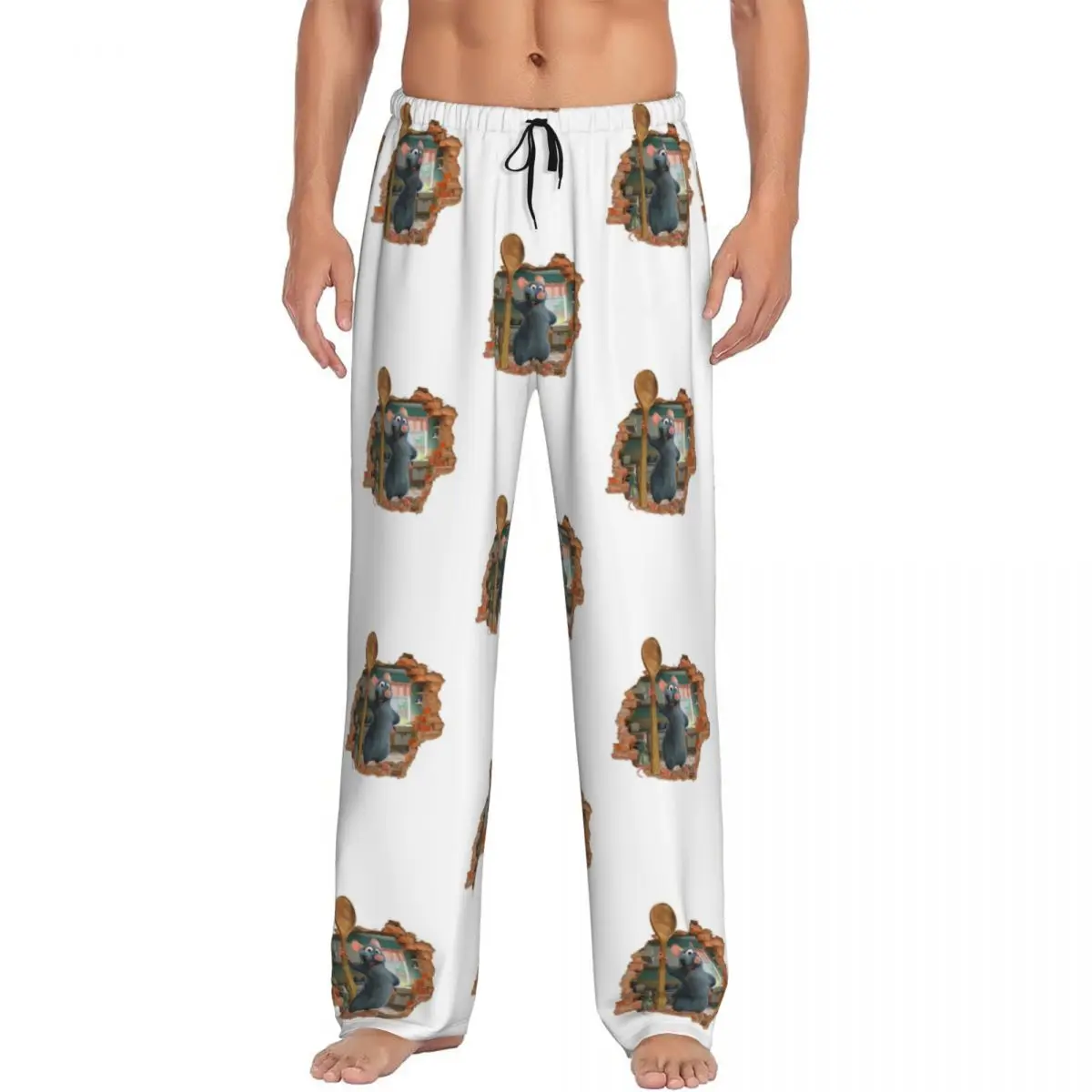 جديد الخريف الشتاء الرجال الاطفال راتاتوي الأسرة مطابقة وتتسابق السراويل السراويل كوميديا ماوس الرسوم المتحركة مع جيوب Sweatpants #4