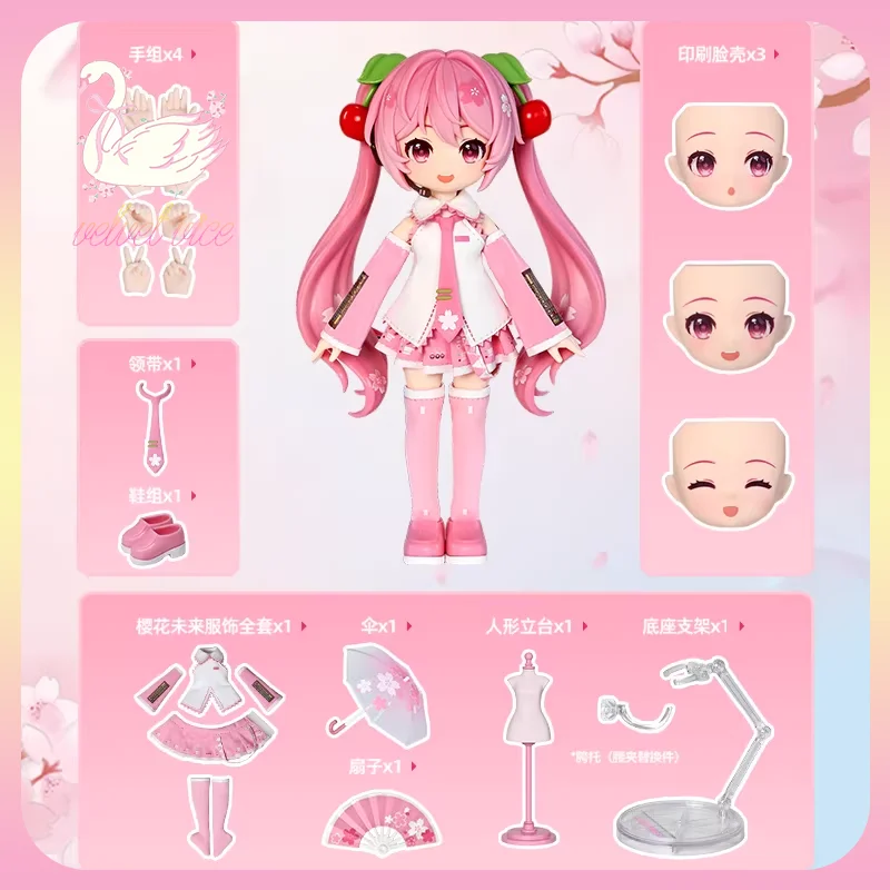 

Original Blokees DaalaMode Series - Sakura Miku Figures Hatsune Miku Anime Peripheral Ornament Collect Toy Girls Gifts