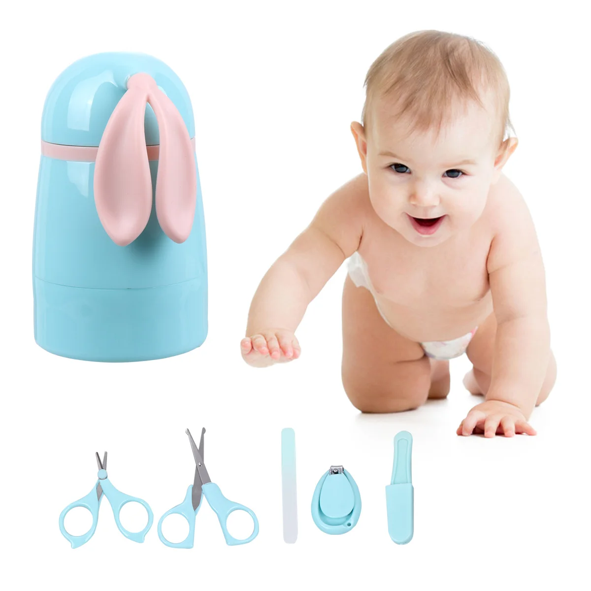 

5Pcs Baby Nail Clippers Set Safety Design Manicure Kit Nail Care Tools Newborn Essential Lightweight Baby Manicure Kit