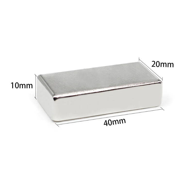 1/2/3/5PCS 40x20x10mm Quadrate Super Strong Powerful Magnets N35 Thick Block Permanent Magnet 40x20x10 Neodymium Magnet 40*20*10