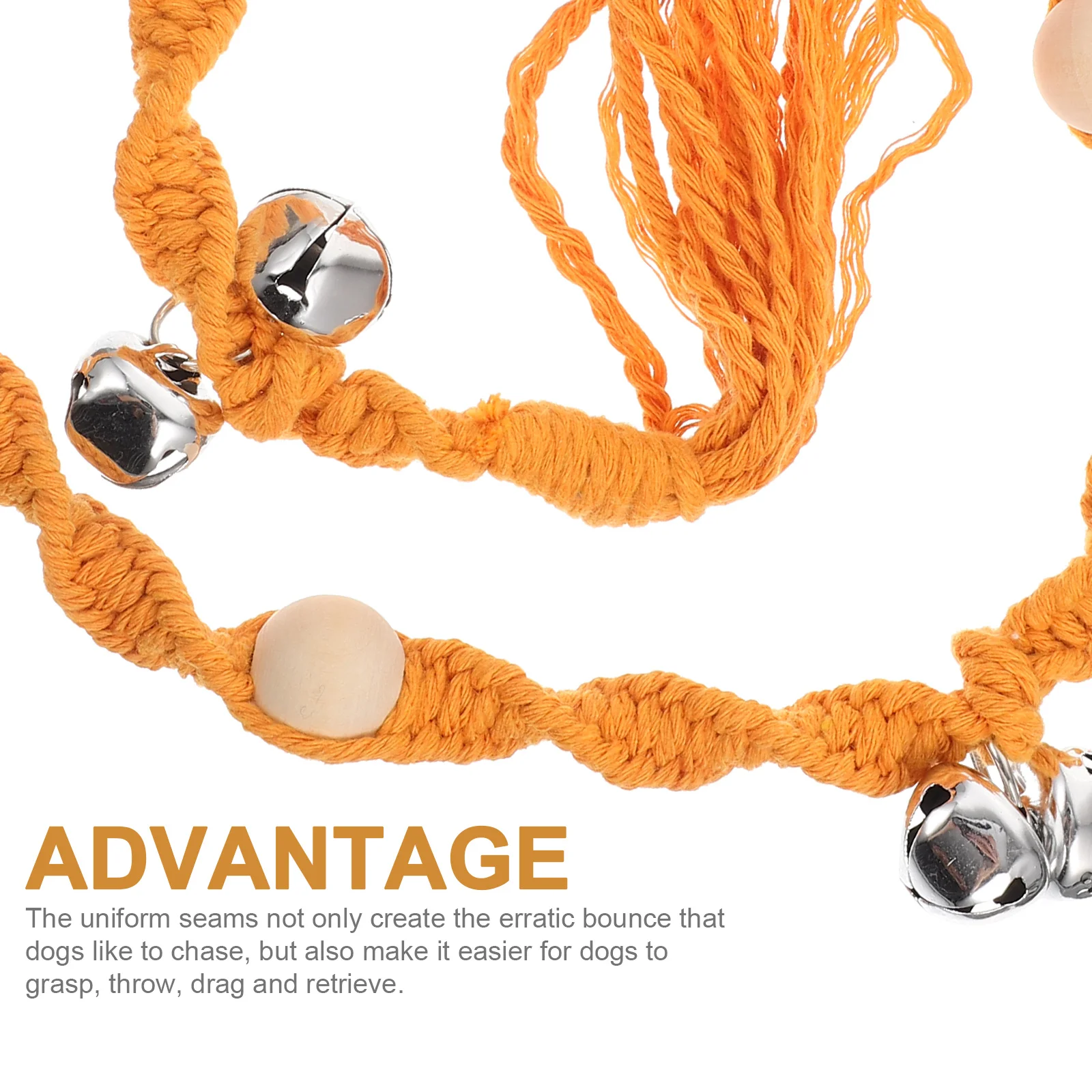 

Dog Doorbell Hand-Weaving Pet Dog Supply Durable Easy Clean Lightweight Comfortable Wear Practical Gift Attracts Attention Safe