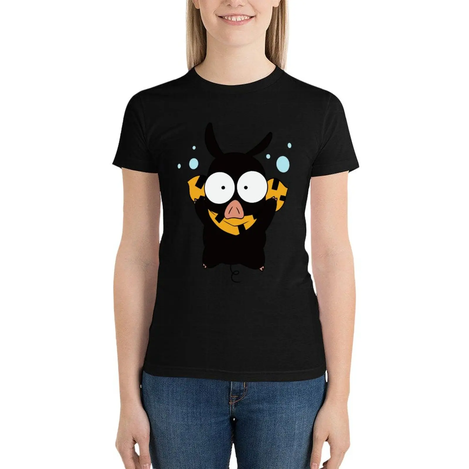 P-Chan (Ryoga Hibiki) z Ranma 1/2 t-shirt kawaii ubrania nadruk zwierzęta koszula dla dziewczynek śmieszne koszulki dla kobiet luźny krój