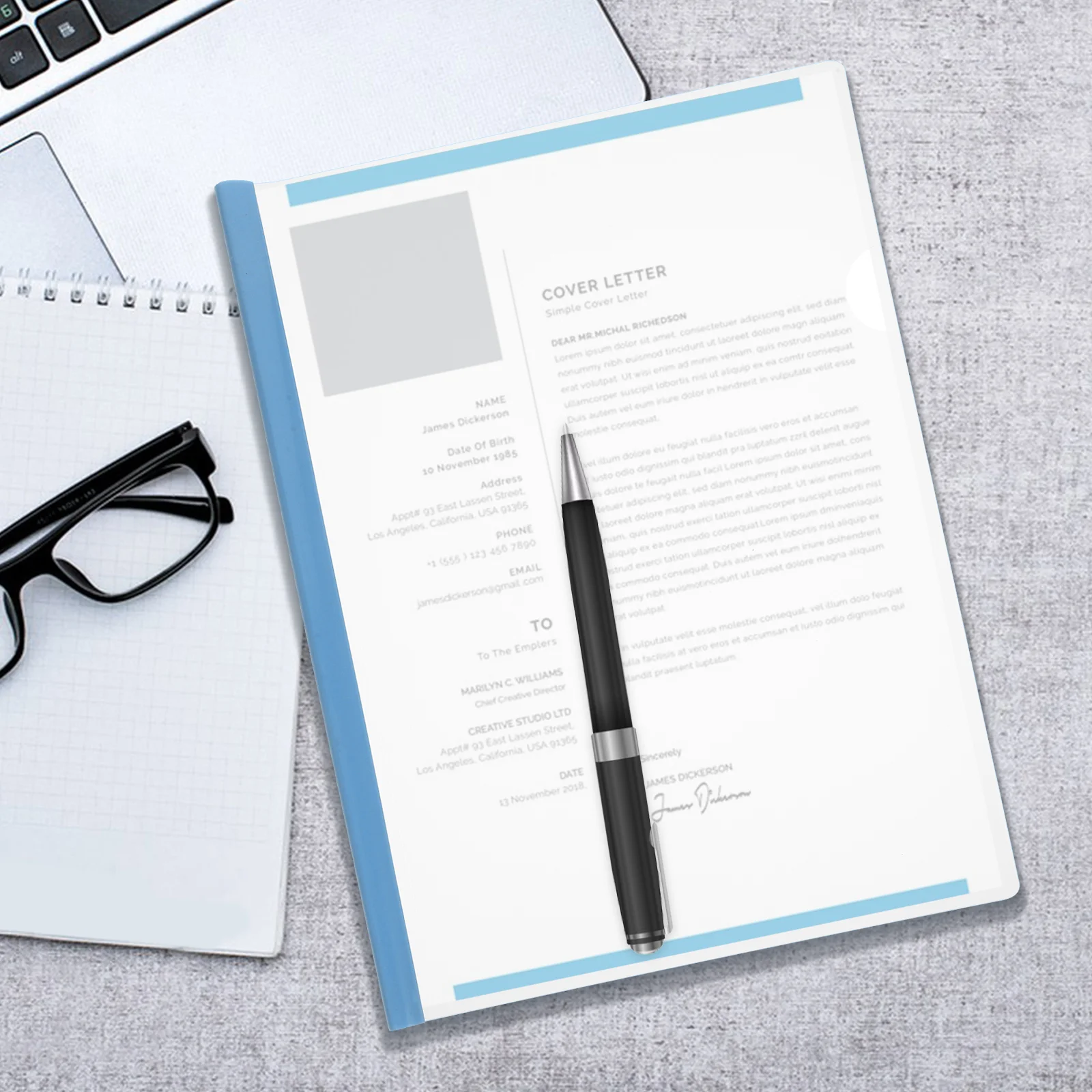 10 Pcs Clear Report Covers Transparent Drawbar Book Binder Clips Presentation File