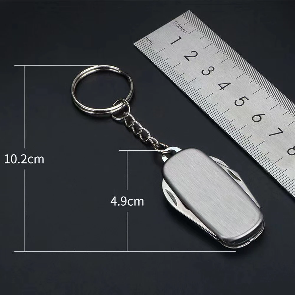 Stainless Steel Mini Multipurpose Folding Knife EDC Multitool Keychain Utility Pocket Knives Box Cutter Portable Hand Tools