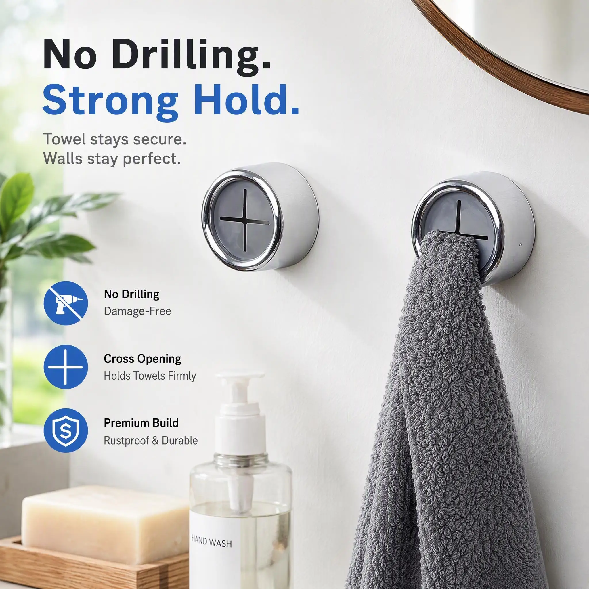Non Punching Dishwashing Cloth Storage Clip Dishcloth Clip Kitchen Household Gloves Hook Towel Rack Hole Clip Wall Hanging