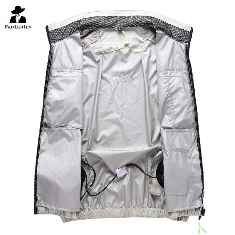 Summer Heatstroke Fan Vest Prevention Cooling Men Cycling USB Cooling Fan Clothes Women Air Conditioning Clothes Tactical work