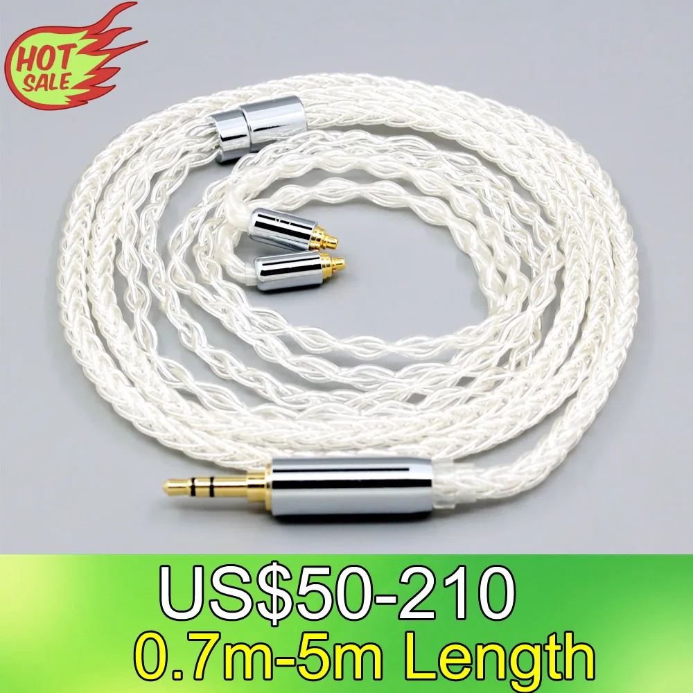 LN008395 8 Core 99% 7n Pure Silver Palladium Earphone Cable For AKG N5005 N30 N40 MMCX Earphone