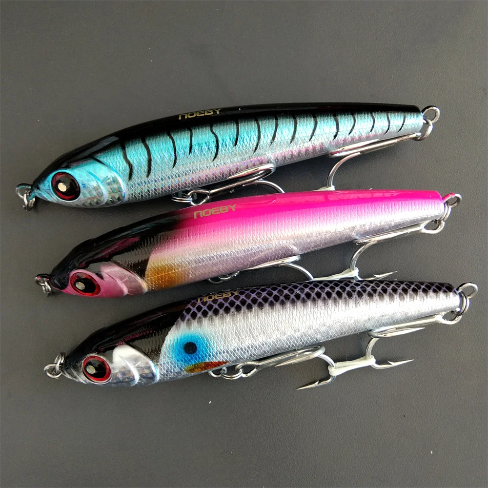 

Noeby 3pcs 16cm 98g 14cm 70g 18cm 145g Sinking Stickbait Pencil Wobbler Artificial Hard Bait for Sea Tuna Fishing Lure