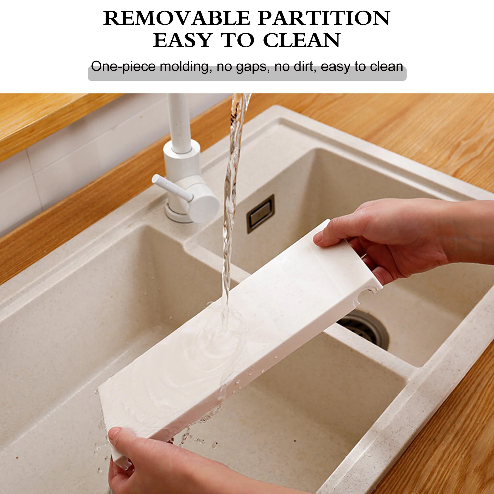 

Under Sink Cabinet Organizer Plastic Storage Shelf Telescopic Adjustable Expandable Kitchen Rack with Two Drawers Kitchen Sink