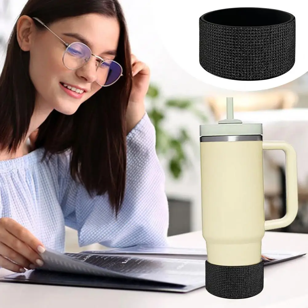 

Glittery Bottle Accessory Stylish Glitter Silicone Boot for 20-40oz Cups Anti-slip Sleeve Protective Cover for Water Bottles