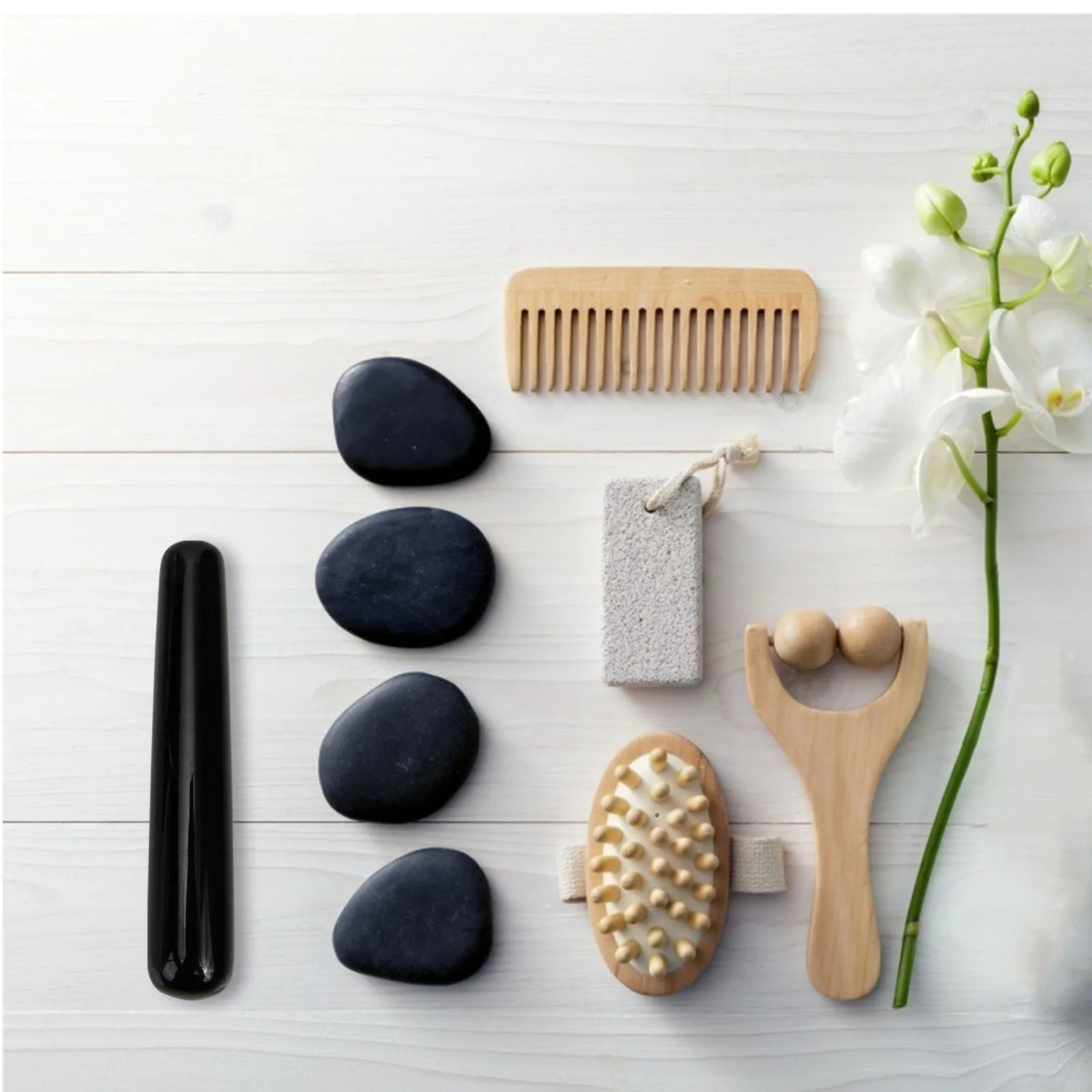 ไม้กดจุดหยกแบบพกพา ผิวเรียบเนียน เป็นมิตรกับผิวหน้าและผิวกาย สำหรับการบำบัดด้วยการกดจุด นวดตา เครื่องนวดหลัง