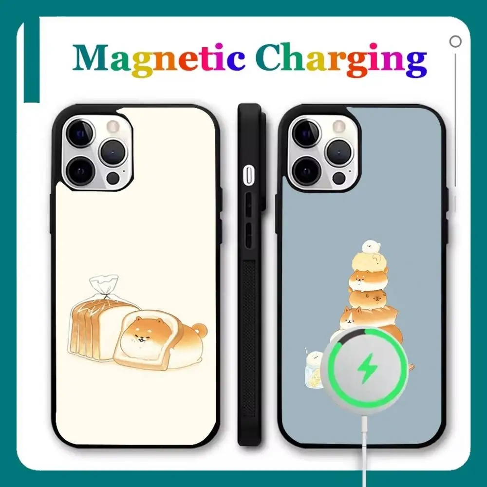 

Cute Bread Dog Phone Case For iPhone 17,16,15,14,13,12,11,Pro,Max,Plus,Mini,Air,SE New Magsafe Magnetic Wireless Charging
