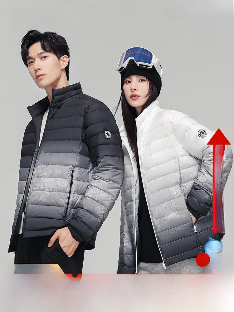 

Snow Flng Men's Lightweight Comfortable Warm Outdoor Casual adient Stand Collar down Jaet Couple's Best-Selling Outerwear