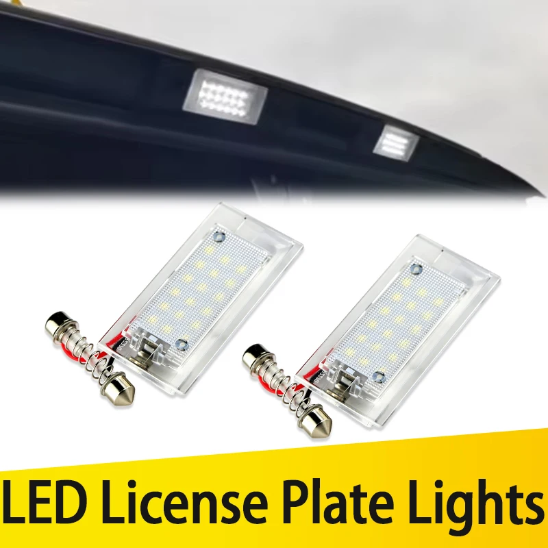 2PCS LED License Number Plate Lamps For Land Rover Range Rover L322 2003-2012 Rear Plate Lamp 12V White OEM:XFJ000020