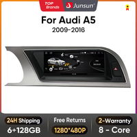 Junsun Bluetooth Wireless Android Auto CarPlay Car Radio Multimedia For Audi A5 2009-2016 4G LTE WiFi GPS Navigation Stereo