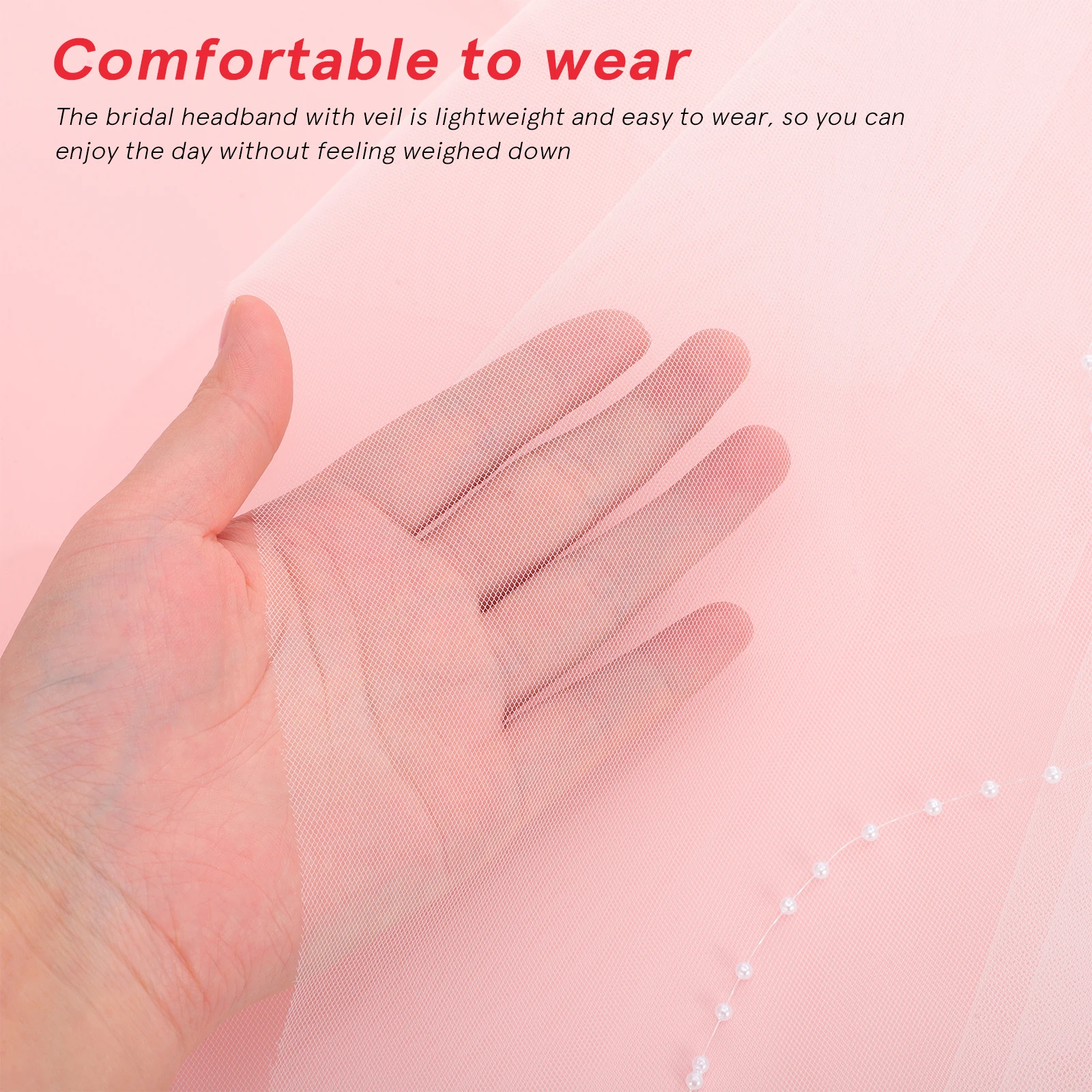 غطاء رأس الزفاف مع تاج الأزهار والحجاب القصير، إكسسوار شعر الزفاف خفيف الوزن لارتداء مريح طوال اليوم